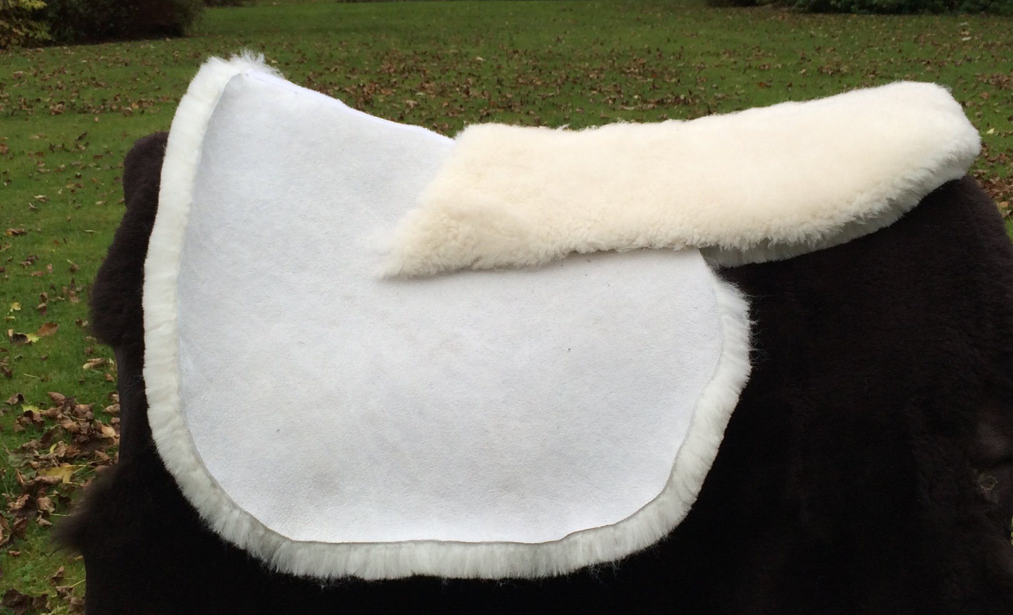 Pure sheepskin side saddle numnahs created in The Wirral